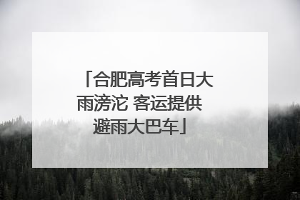 合肥高考首日大雨滂沱 客运提供避雨大巴车