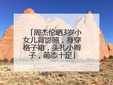 周杰伦晒3岁小女儿背影照，身穿格子裙，头扎小辫子，萌态十足
