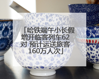 哈铁端午小长假增开临客列车62对 预计运送旅客160万人次