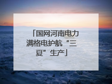国网河南电力满格电护航“三夏”生产