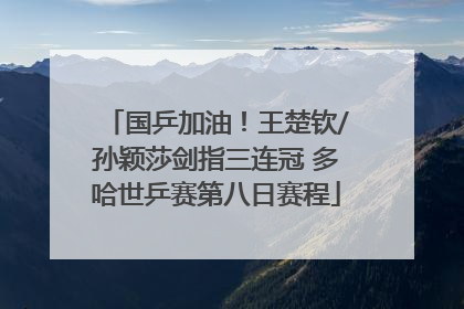 国乒加油！王楚钦/孙颖莎剑指三连冠 多哈世乒赛第八日赛程
