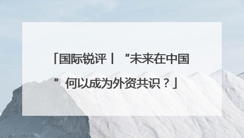 国际锐评丨“未来在中国”何以成为外资共识？