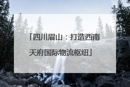 四川眉山：打造西南天府国际物流枢纽
