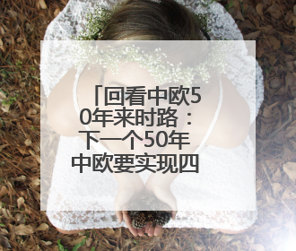 回看中欧50年来时路：下一个50年中欧要实现四个“再次”