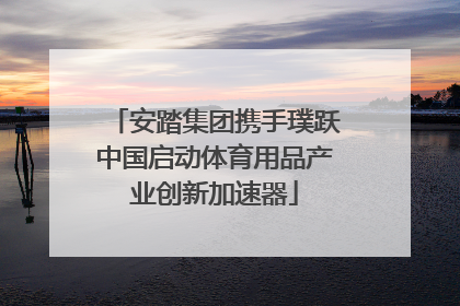 安踏集团携手璞跃中国启动体育用品产业创新加速器