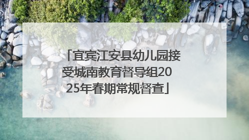宜宾江安县幼儿园接受城南教育督导组2025年春期常规督查