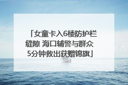 女童卡入6楼防护栏缝隙 海口辅警与群众5分钟救出获赠锦旗