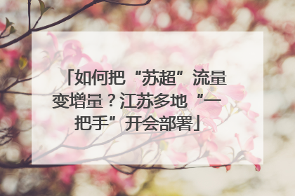 如何把“苏超”流量变增量？江苏多地“一把手”开会部署