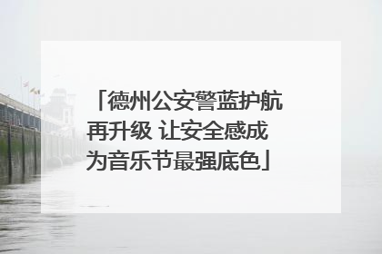 德州公安警蓝护航再升级 让安全感成为音乐节最强底色