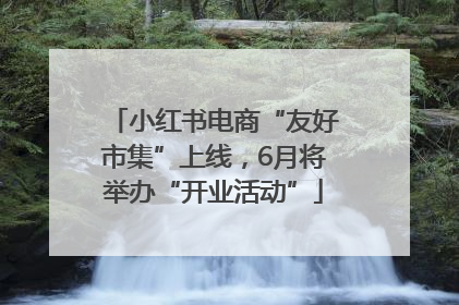 小红书电商“友好市集”上线，6月将举办“开业活动”