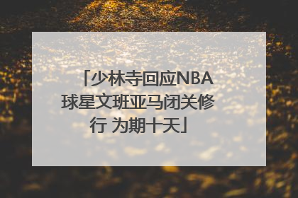 少林寺回应NBA球星文班亚马闭关修行 为期十天