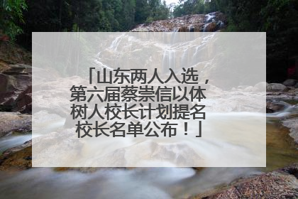 山东两人入选，第六届蔡崇信以体树人校长计划提名校长名单公布！