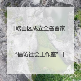 崂山区成立全省首家“信访社会工作室”