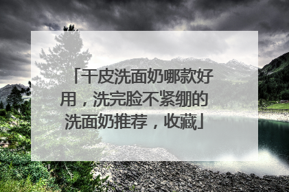 干皮洗面奶哪款好用，洗完脸不紧绷的洗面奶推荐，收藏