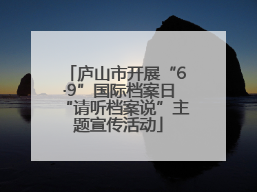庐山市开展“6·9”国际档案日“请听档案说”主题宣传活动