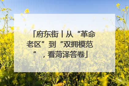 府东街丨从“革命老区”到“双拥模范”，看菏泽答卷