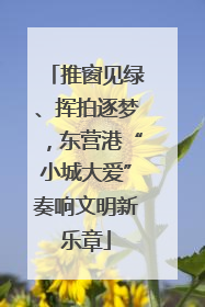 推窗见绿、挥拍逐梦，东营港“小城大爱”奏响文明新乐章
