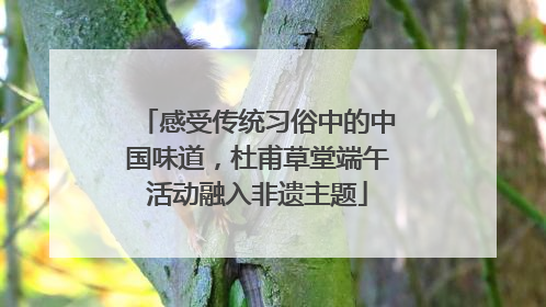 感受传统习俗中的中国味道，杜甫草堂端午活动融入非遗主题