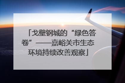 戈壁钢城的“绿色答卷”——嘉峪关市生态环境持续改善观察