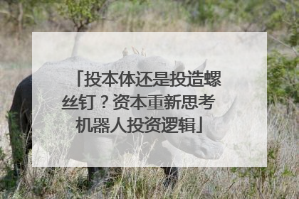 投本体还是投造螺丝钉？资本重新思考机器人投资逻辑