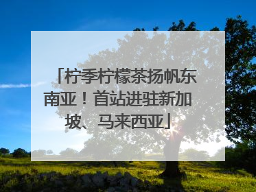 柠季柠檬茶扬帆东南亚！首站进驻新加坡、马来西亚