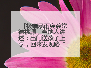 极端暴雨突袭常德桃源，当地人讲述：出门送孩子上学，回来发现路“不见”了
