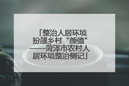 整治人居环境 扮靓乡村“颜值”——菏泽市农村人居环境整治侧记