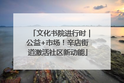 文化书院进行时｜公益+市场！辛店街道激活社区新动能