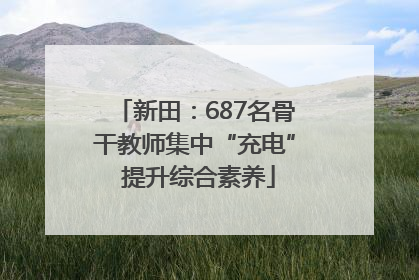 新田：687名骨干教师集中“充电” 提升综合素养