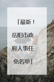 最新！岳阳市政府人事任免名单