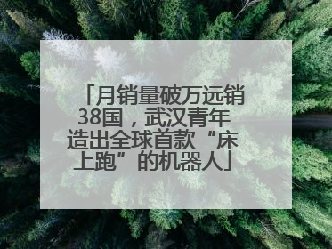 月销量破万远销38国，武汉青年造出全球首款“床上跑”的机器人