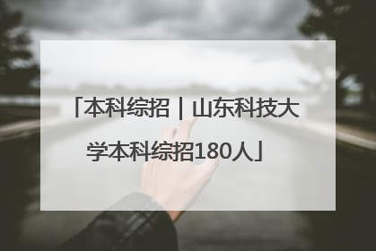 本科综招｜山东科技大学本科综招180人