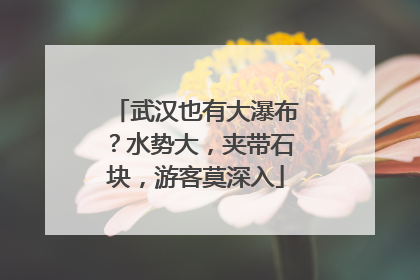武汉也有大瀑布？水势大，夹带石块，游客莫深入