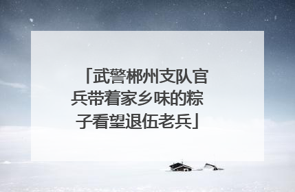 武警郴州支队官兵带着家乡味的粽子看望退伍老兵