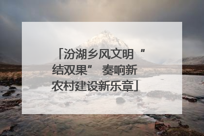 汾湖乡风文明“结双果” 奏响新农村建设新乐章