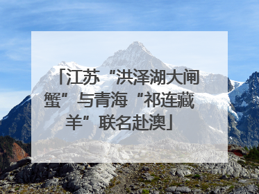 江苏“洪泽湖大闸蟹”与青海“祁连藏羊”联名赴澳