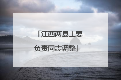 江西两县主要负责同志调整