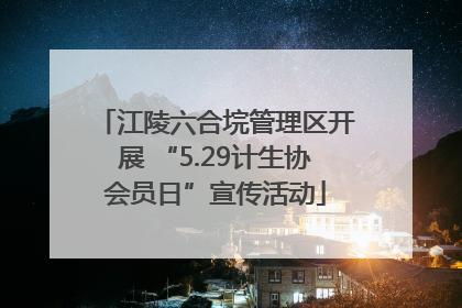 江陵六合垸管理区开展 “5.29计生协会员日”宣传活动