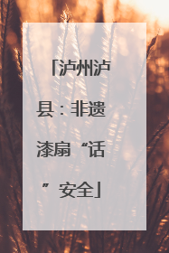 泸州泸县：非遗漆扇“话”安全