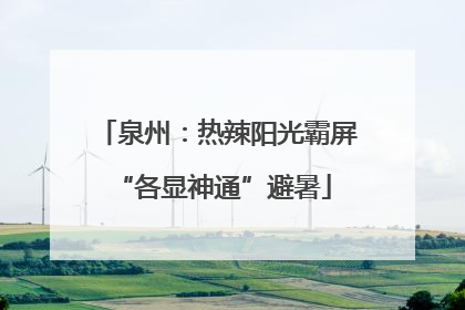 泉州：热辣阳光霸屏 “各显神通”避暑