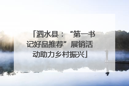 泗水县：“第一书记好品推荐”展销活动助力乡村振兴