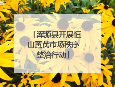 浑源县开展恒山黄芪市场秩序整治行动