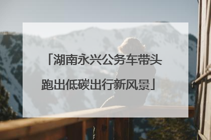 湖南永兴公务车带头跑出低碳出行新风景