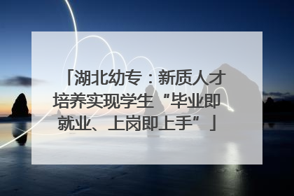 湖北幼专：新质人才培养实现学生“毕业即就业、上岗即上手”