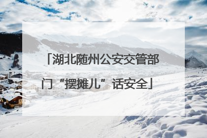 湖北随州公安交管部门“摆摊儿”话安全