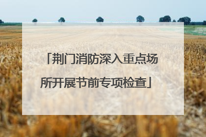 荆门消防深入重点场所开展节前专项检查