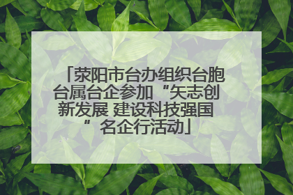 荥阳市台办组织台胞台属台企参加“矢志创新发展 建设科技强国”名企行活动