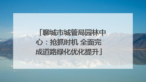 聊城市城管局园林中心：抢抓时机 全面完成道路绿化优化提升