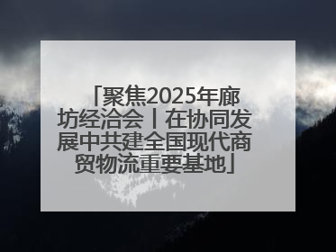 聚焦2025年廊坊经洽会丨在协同发展中共建全国现代商贸物流重要基地