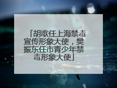 胡歌任上海禁毒宣传形象大使，樊振东任市青少年禁毒形象大使